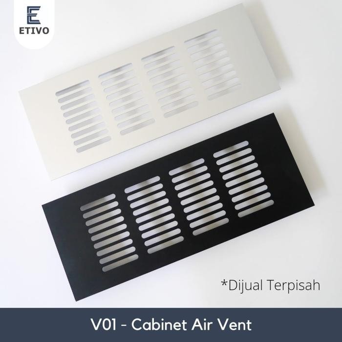 

ETIVO V01 CABINET AIR VENT GRILL PENUTUP LUBANG HAWA PINTU LEMARI ALMUNIUM