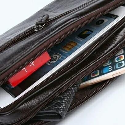 Terlaris Hand Bag Pria Kulit Cheer Soul Tas Tangan Dompet Hp Clutch Pria - 2249 Hitam #Gratisongkir