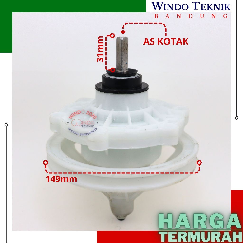 just1 GEAR BOX MESIN CUCI SANYO 2 TABUNG GEARBOX / GIRBOX / GERBOX GER BOX PENCUCI PEMUTARAN SANYO