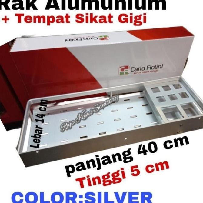 Rak sabun odol sikat gigi fiorentino alumunium Silver