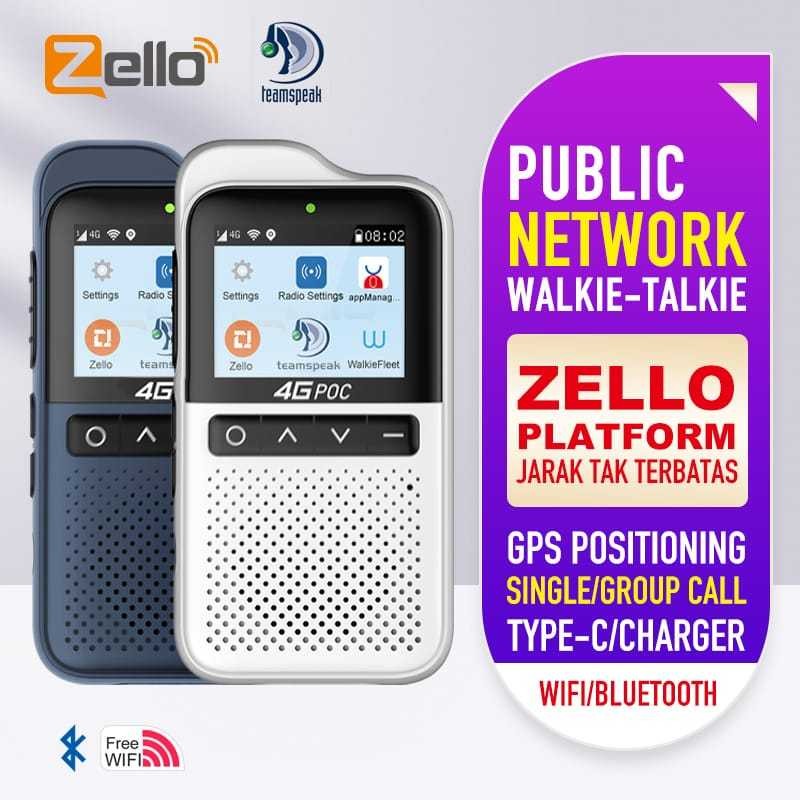 HT POC ZELLO/WALKIEFLEET/TEAMSPEAK WALKIE TALKIE 4G
