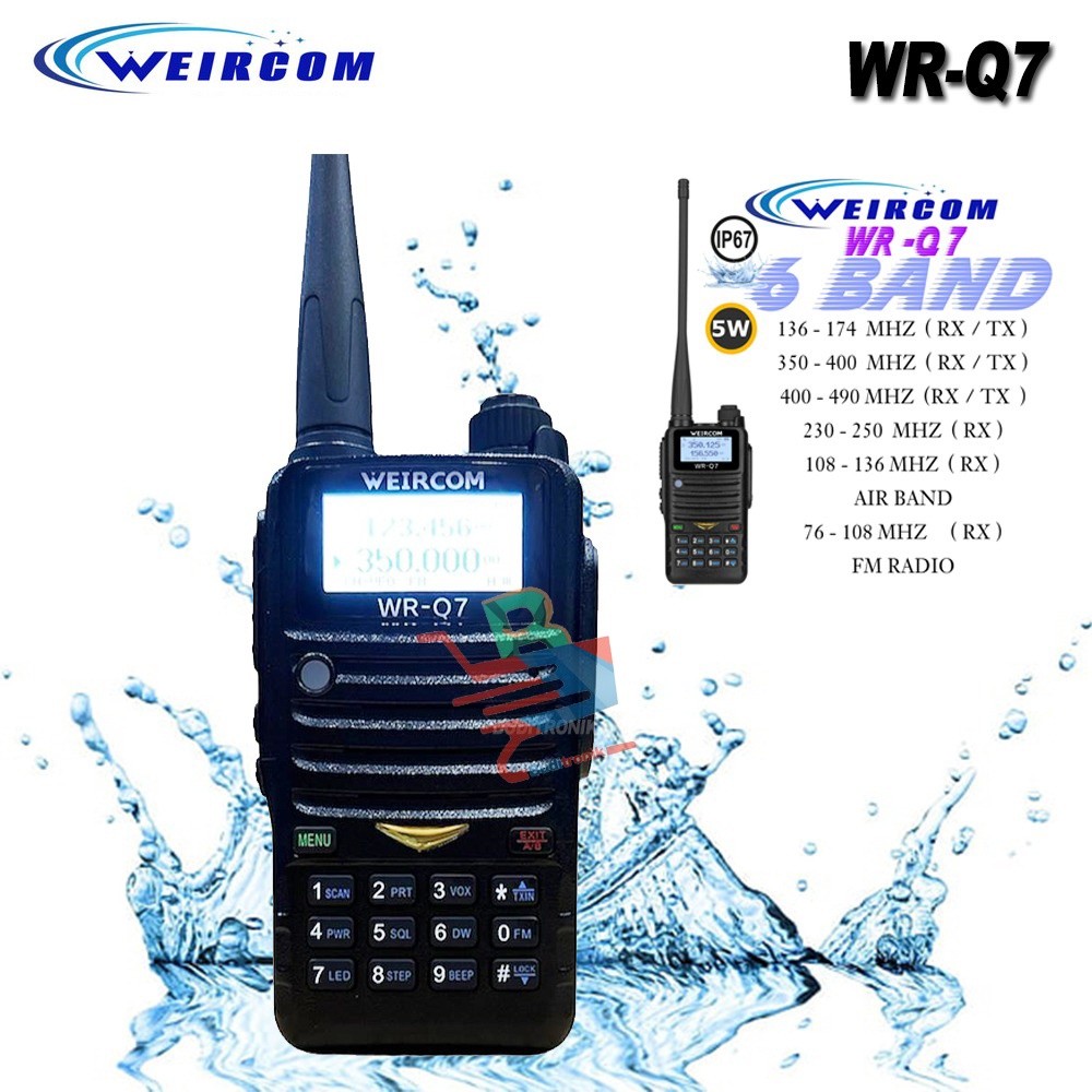 HT Weircom WR Q7 6 Band IP 67 Waterproof 5 Watt