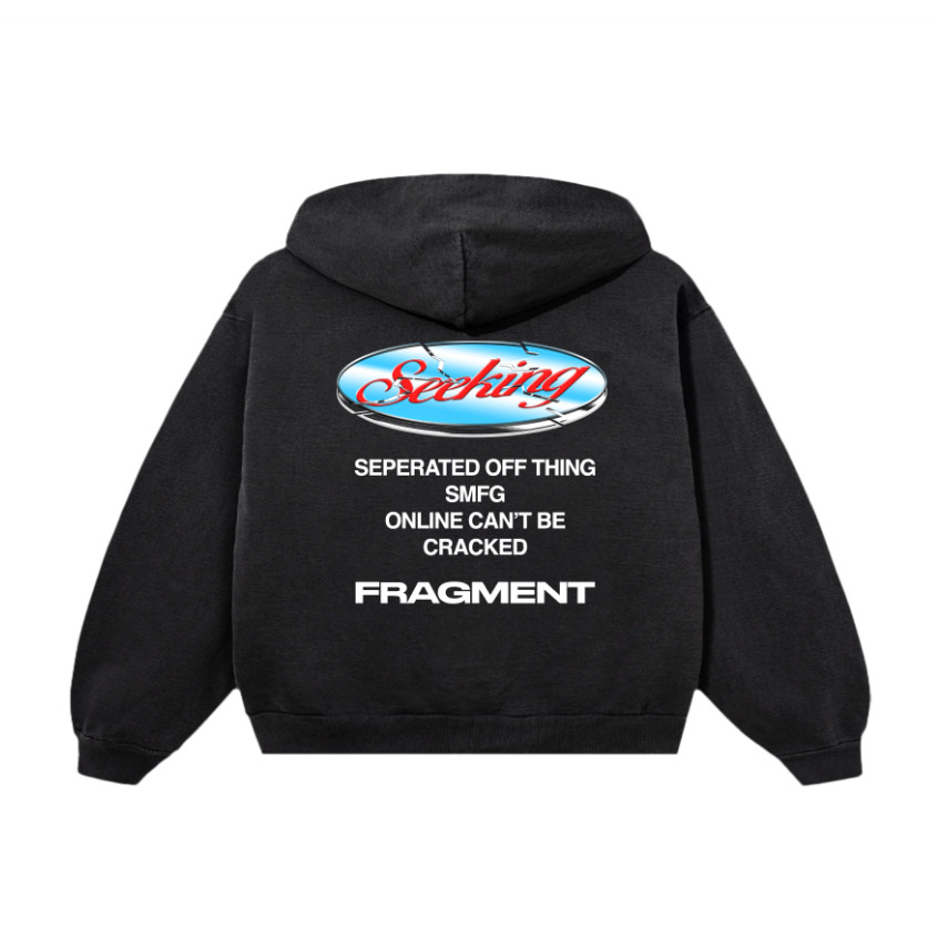 ARE Seeking - Hoodie Boxy Oversized 400gsm Fragment Black