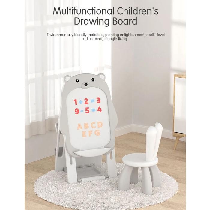 

Duo Ladies Bear White Board And Rack/Papan Tulis + Kursi Untuk Anak