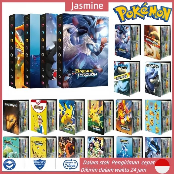 

Pokemon Album Book 9 Pocket 432 Card Anime Map Game Pokmon Cards Collection Holder Binder Folder Top