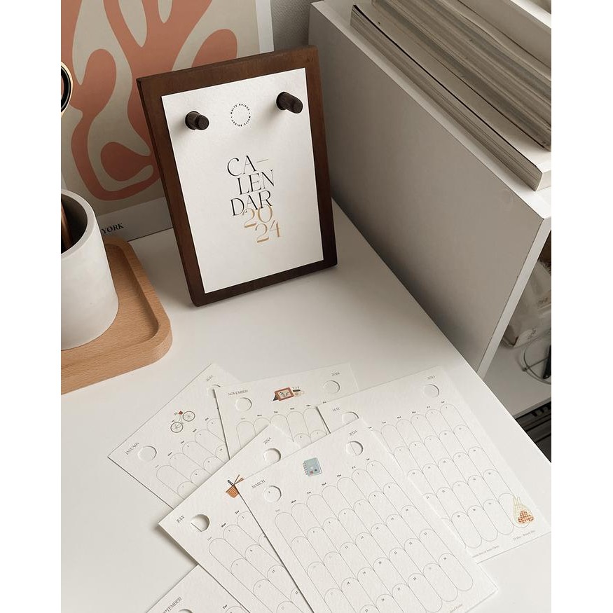 

Calendar 2025 Tahunan / Kalender 2025 / Wooden Desk Calendar / Kalender Meja