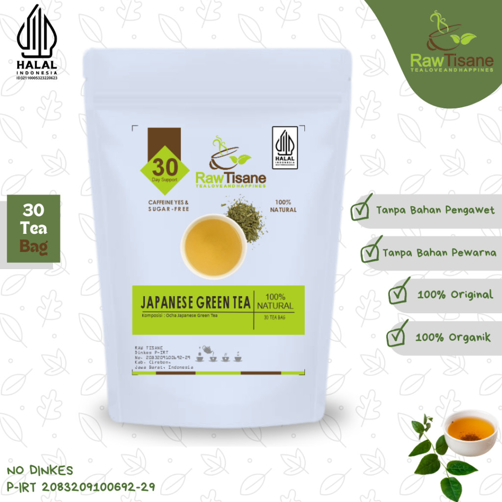 

RAW TISANE ese Green Tea : Teh Celup Hijau Ocha Jepang Isi 30 Tea Bag