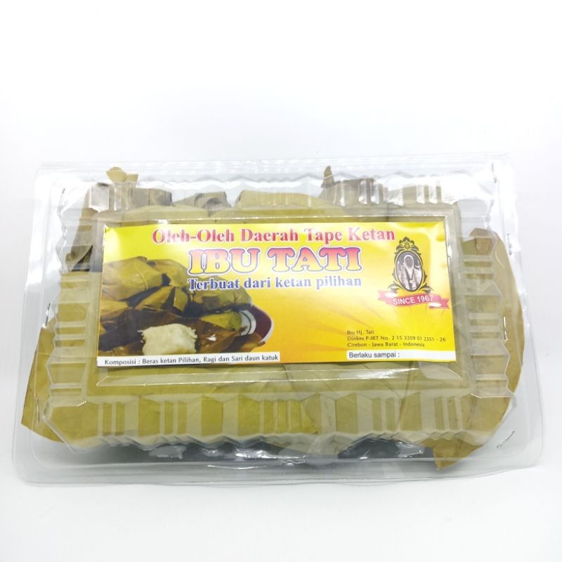 

Tape Ketan Khas Cirebon/Kuningan Ibu Hj.Tati Kemasan Mika Kotak Isi 30 Pcs