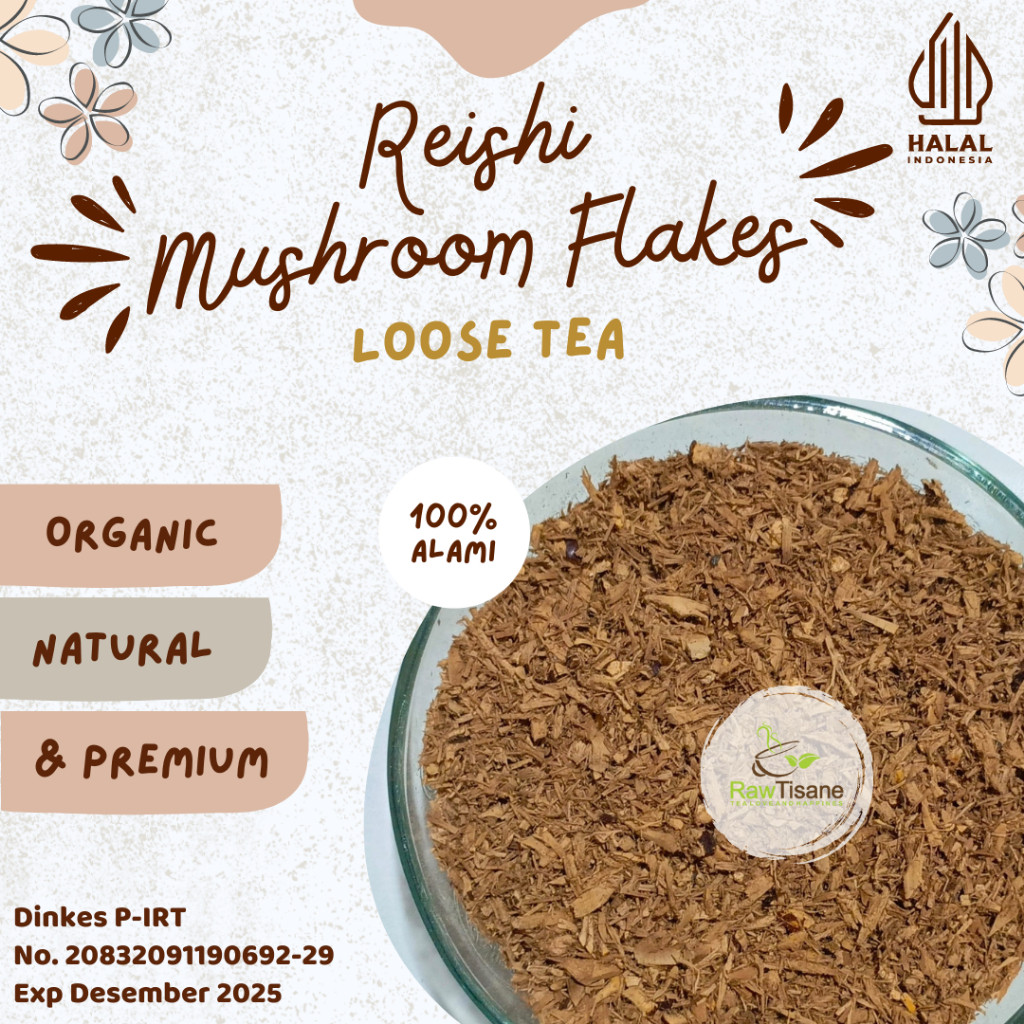 

Reishi Mushroom Flakes / Serpih Jamur Reishi / Lingzhi Isi 100 Gram