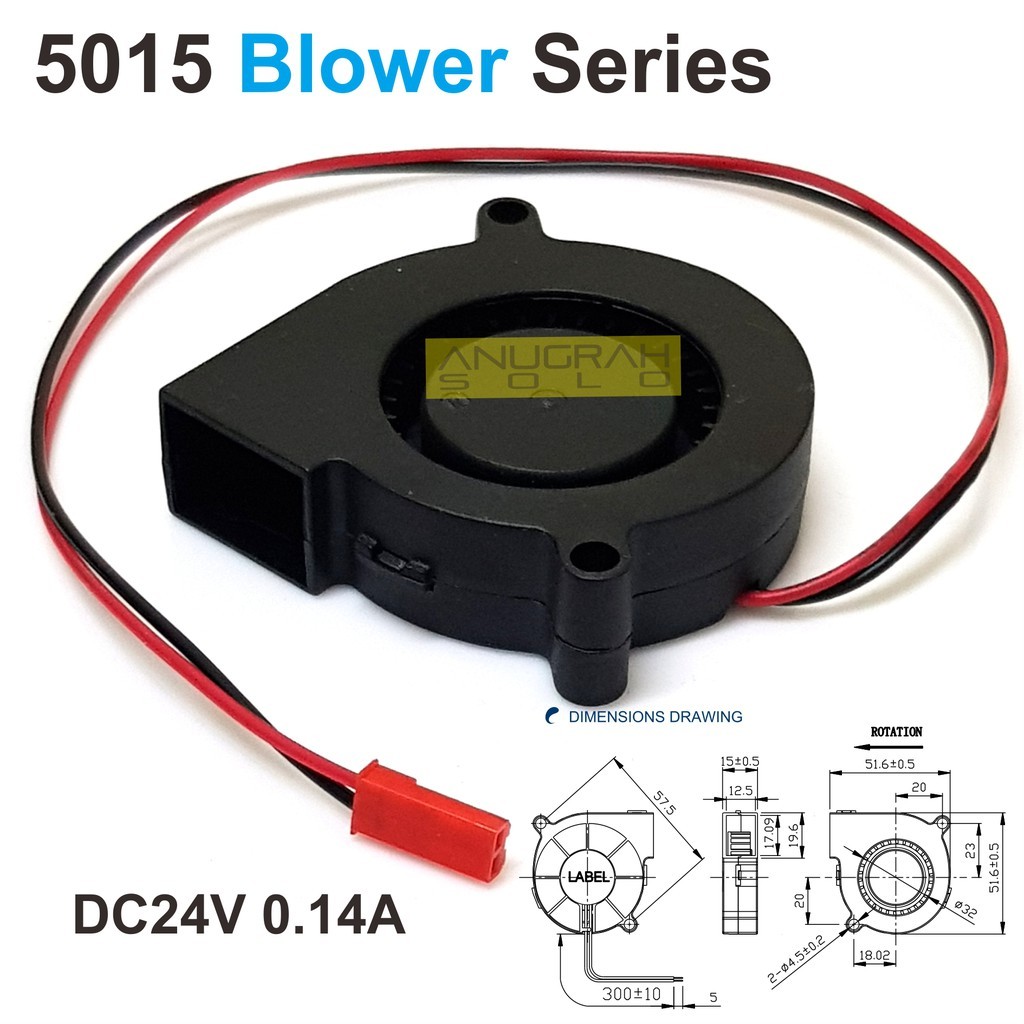 Mini Blower DC 24V 5015S DC Brushless Fan Keong 5015 [PREMIUM]