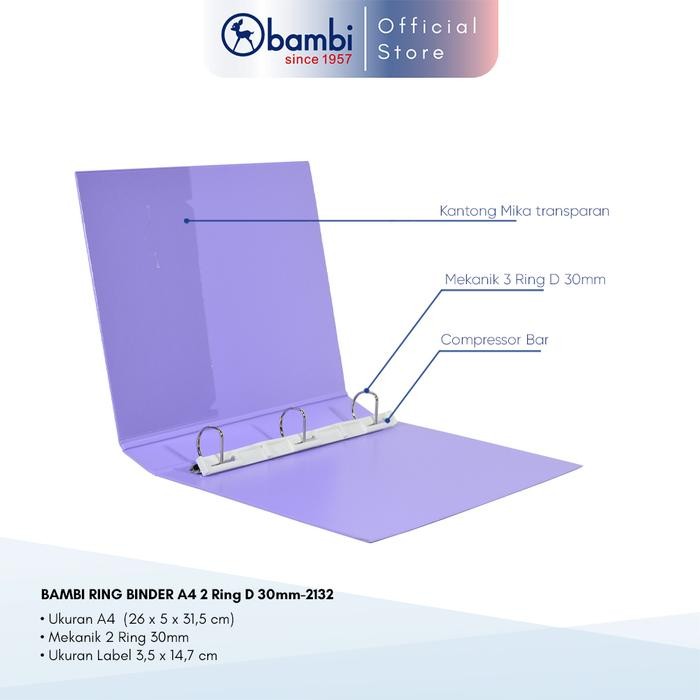 

Bambi D-Type 3 Ring Binder 2132 A4