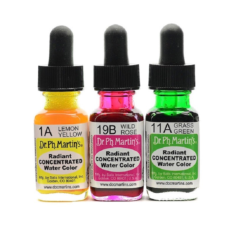 Concentrated liquid watercolor Dr.ph.martin's United States imported concentrated acuarelas ink pigm