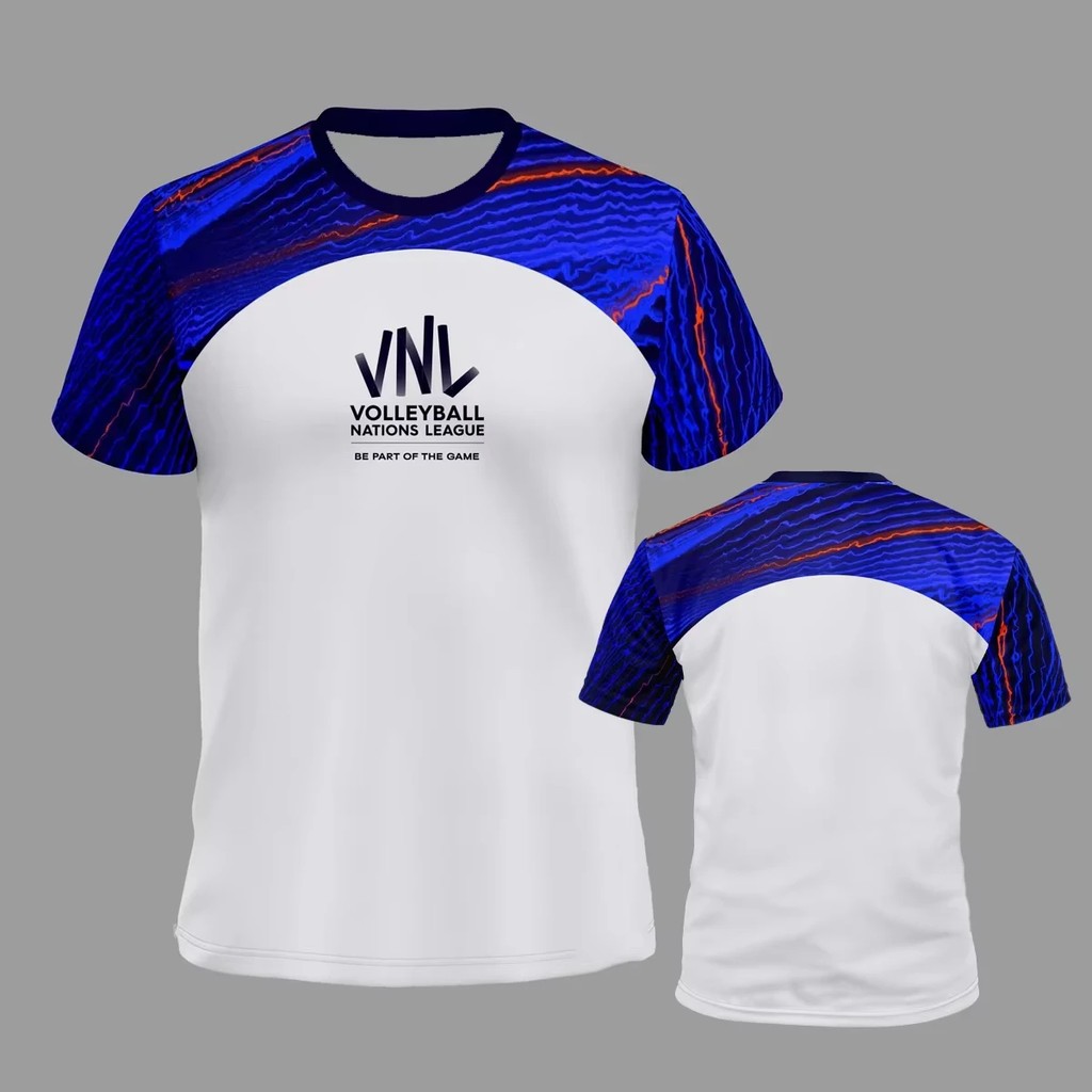2025 New Arrive Vnl Jersey White Volleyball Jersey Man Women Sport T-Shirt Comfort Breathable Tee 3D