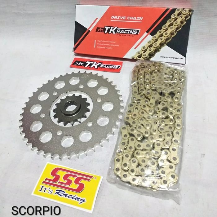 Gear Set Sss Scorpio + Rantai Tk Racing