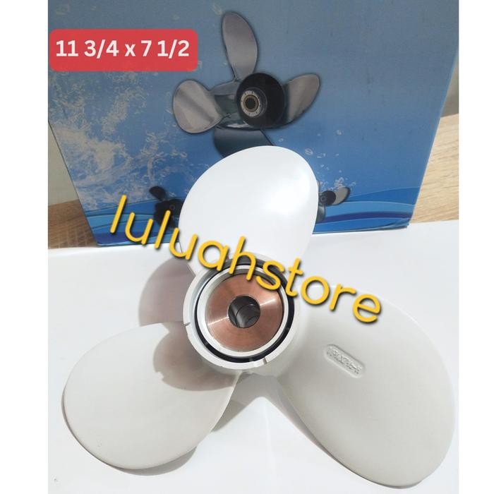 PROPELLER YAMAHA 40 PK/ HP TIPE PEN 11 X 7 (PITCH 7) 676-45956-61 KIPAS BALING-BALING MESIN TEMPEL