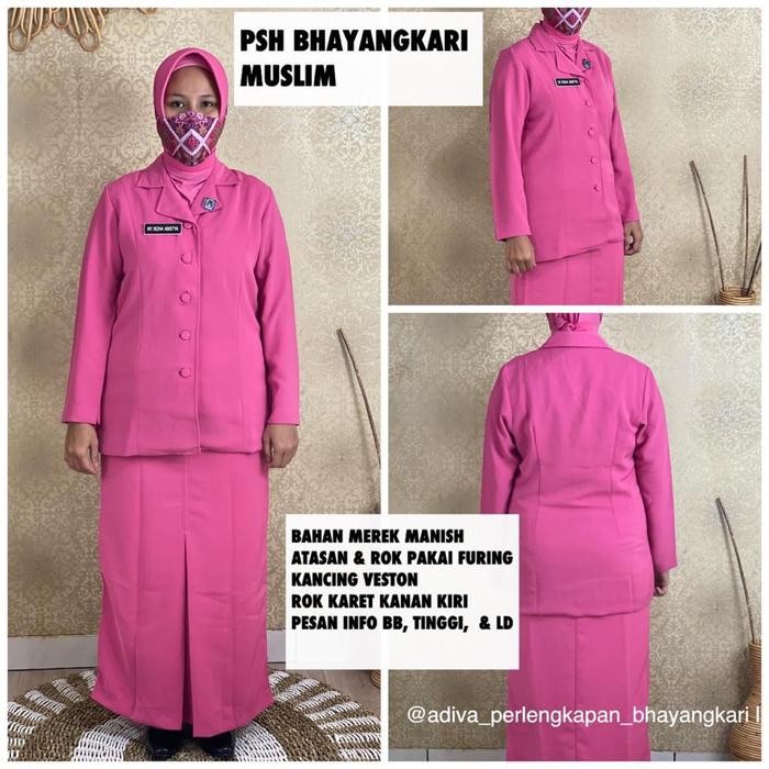 Stelan Psh Bhayangkari Muslim Sudah Jahit Bahan Manish
