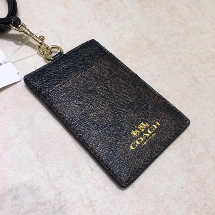 

COACH LANYARD PEMEGANG KARTU ID/NAME TAG DIY LANYARD BROWN KHAKI 65573