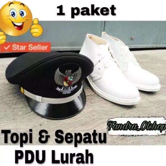 1 Set Topi Dan Sepatu Pdu Lurah Kades. Kualitas Terbaik 