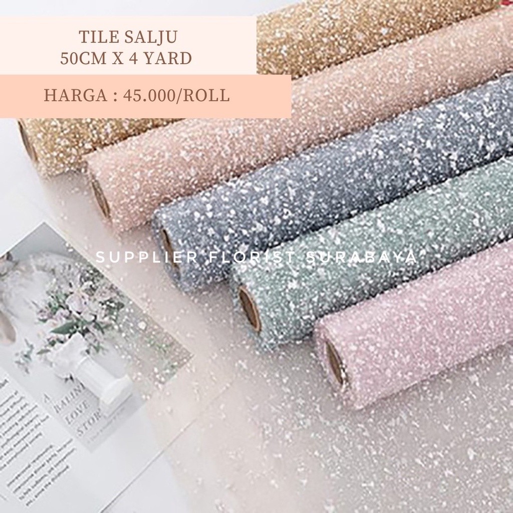 

Lsp [1 ROLL 4 YA] TILE SALJU WRAPING WRAPPING BUNGA KAIN KOREA STYLE MESH ROLL KAIN PEMBUNGKUS BUNGA