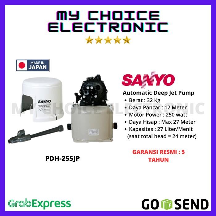 Paling Berkualitas Sanyo Jet Pump Pdh-255Jp / Pdh-255 Jp / Pd-H255Jp