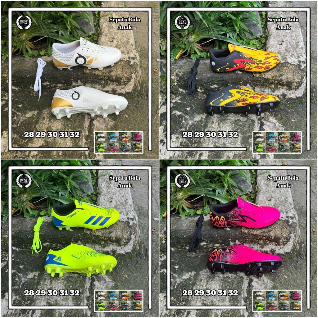 VIVE Bisa COD Sepatu Bola Anak Kecil Kids Usia 5-15 Tahun Ukuran 28 29 30 31 32 Sepatu Bola Anak