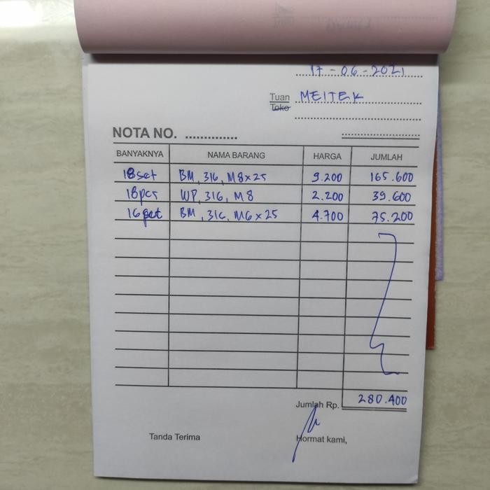 BAUT MUR DAN RING PLAT SS316 M8X25 DAN M6X25 - PESANAN KHUSUS