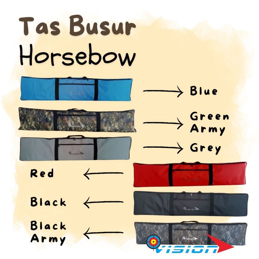 VIVE Tas Horsebow Tas Busur Tas Busur Panah / Tas Busur Tradisional Tas Busur Horsebow- Vision