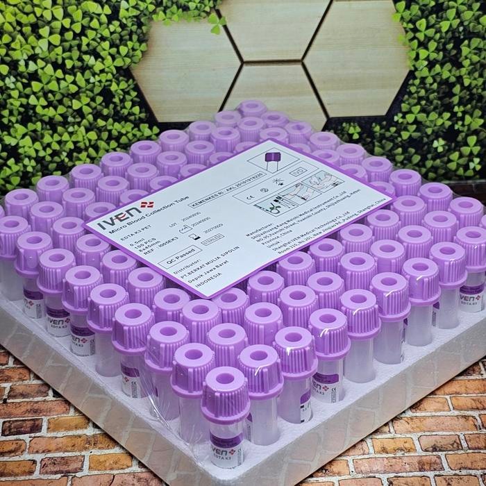 Tabung EDTA K3 0,5 mL IVEN MICROTUBE EDTA 0.5 ML
