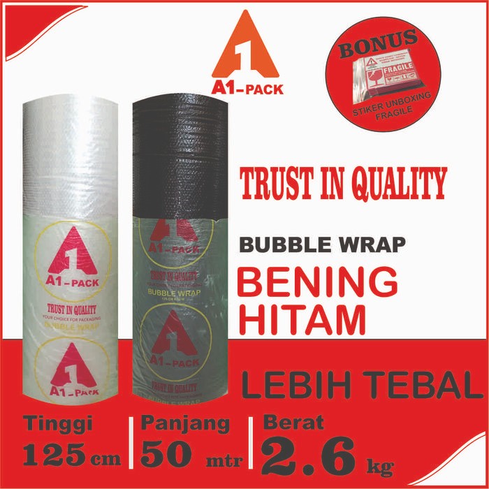 

Aman - Plastik Bubble Wrap Roll 125 Cm X 50M A1 Pack Ekonomis