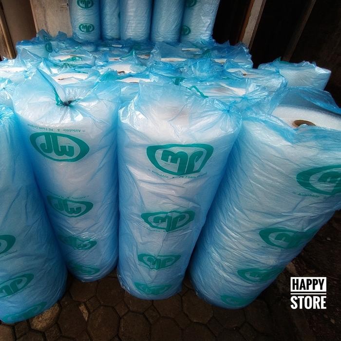 

Aman - Bubble Wrap Mp Mulia Pack Biru Warna Bening Clear 1 Roll 50 Meter