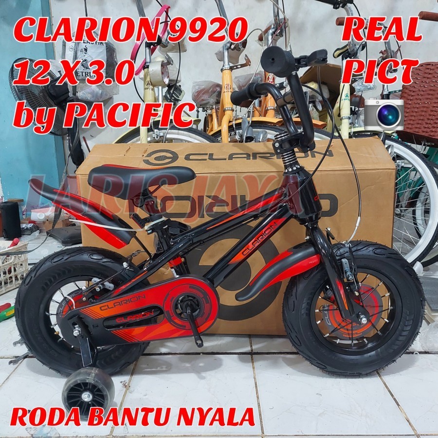 TREA [ BONUS BELL ] SEPEDA ANAK BMX 12 IN CLARION 9920 BMX 12 BAN BESAR CLARION by PACIFIC SEPEDA