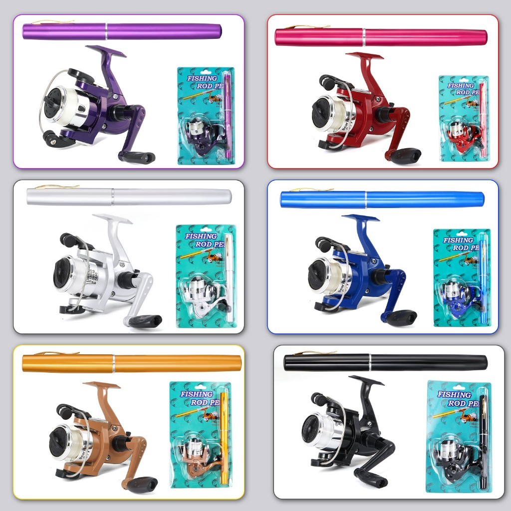ID SET PANCINGAN PULPEN MINI FISHING ROD PEN JORAN PANCING PULPEN PANCINGAN PORTABLE ALAT PANCING