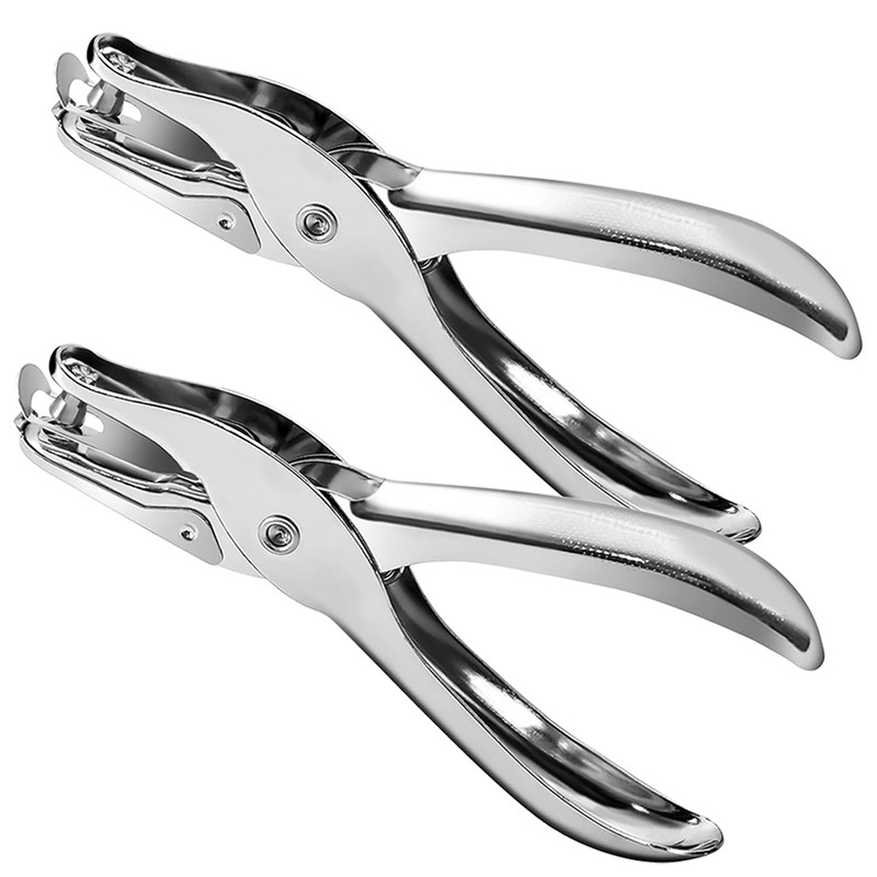 

2 Pieces Small Single Hole Punch, 1/4 Inch One Hole Paper Punch With 8 Sheet Capacity Punch Accuracy