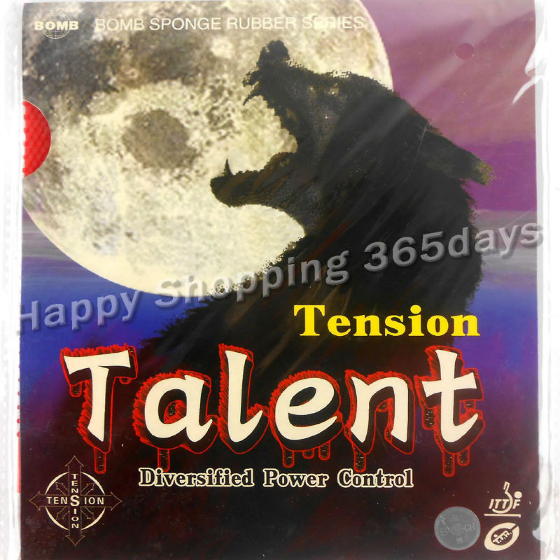 Bomb Talent Tension Standard Long Pips-Out Table Tennis Pingpong Rubber With Sponge H40-45