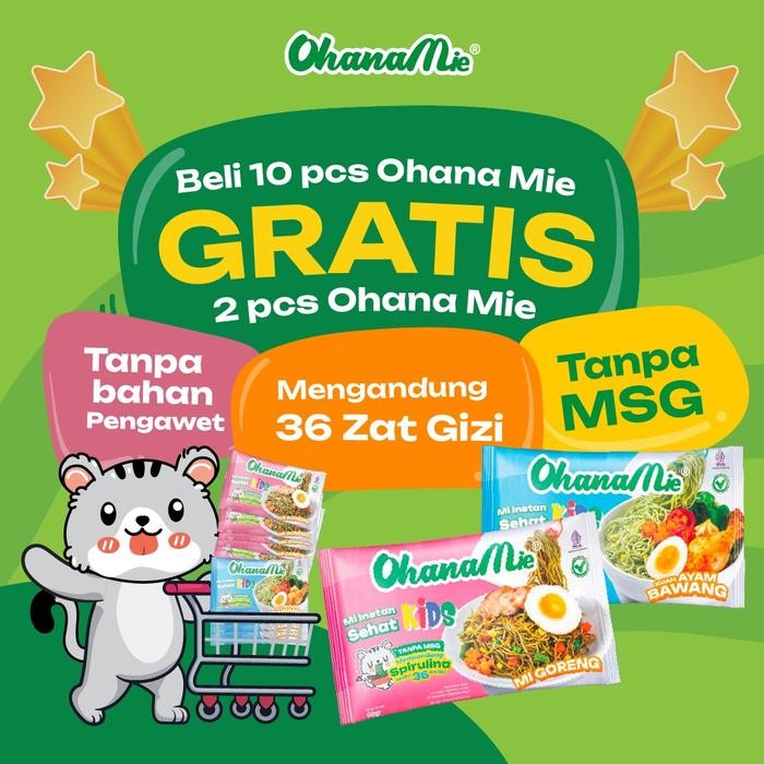 

Ready JT Mi Instan Sehat Anak Non MSG Pengawet Ohana Gratis 2 pcs - 10 pcs