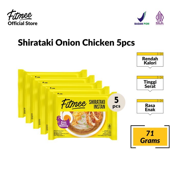 

Ready JT Fitmee Mie Instan Shirataki Ayam Bawang Gluten Free 71 Gr Isi 5 Pcs