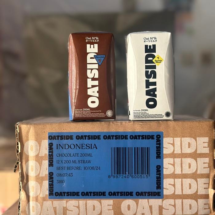 

Susu OATSIDE Mini Oat Milk 200ml Straw Dus Karton 12 Susu Oat Gandum