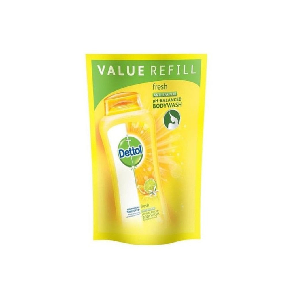 Dettol Sabun Mandi Cair Fresh Refill 370 ml extra 200 ml