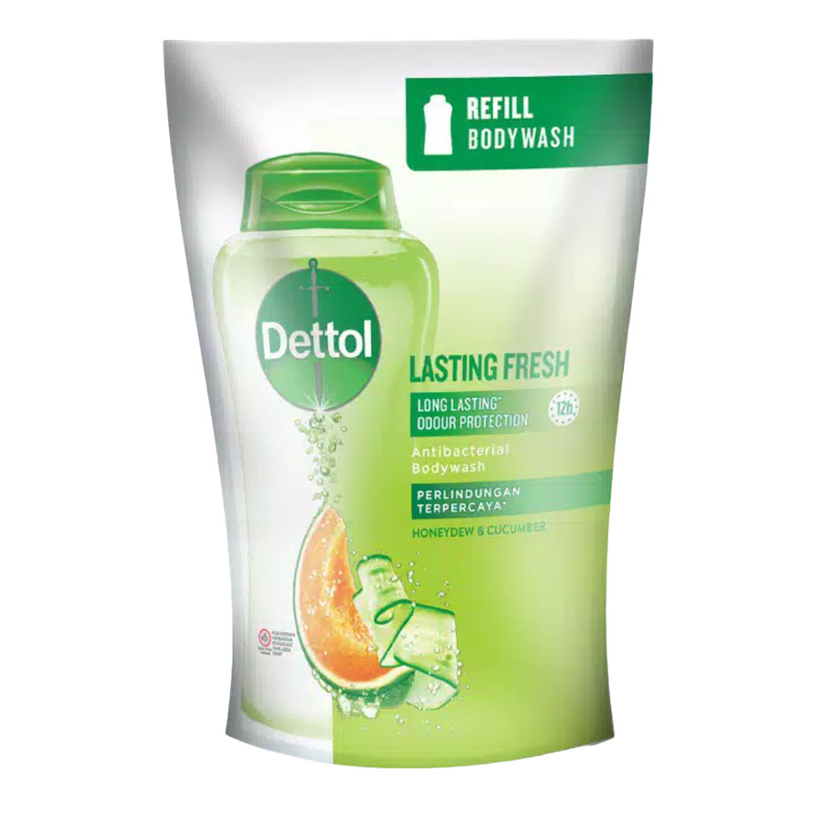 Dettol Sabun Mandi Cair Lasting Fresh Refill 370 ml extra 200 ml