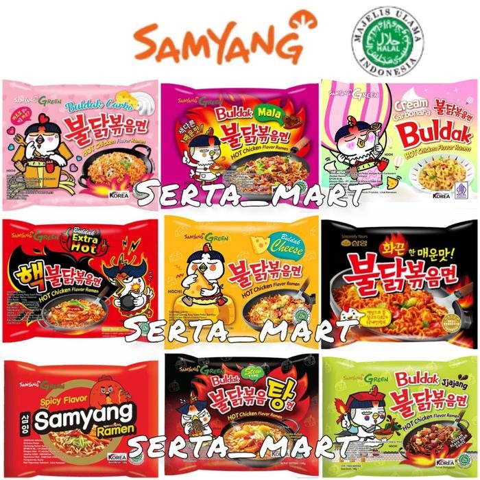 

Ready JT Samyang Hot Chicken Ramen Carbonara / Stew / Extra Hot / Mala / Jjang