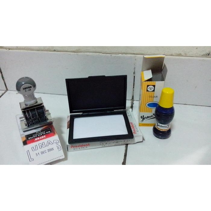 

PAKET MURAH 3 BENDA: STEMPEL LUNAS + TINTA + BAK (UNTUK BON) KWITANSI