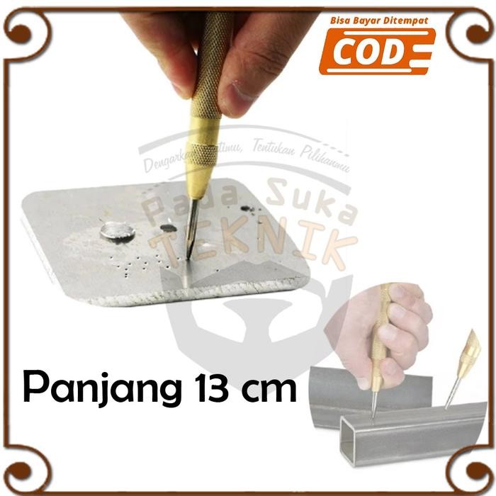 

Penanda Titik Mata Bor Automatic Center Punch Pointer Pen Pahat