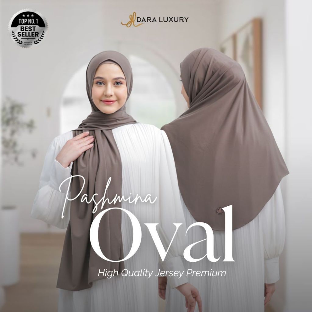 Dara Luxury Hijab Pashmina Instan Oval Jersey Premium JD7