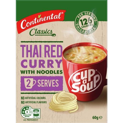

Continental Thai Red Curry with Noodles 2 Serves 60 g