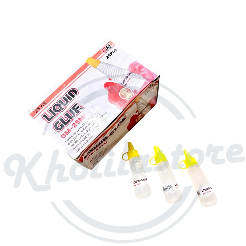 

Promo (24 Pcs) Lem Cair Kecil Gm 25Ml Termurah