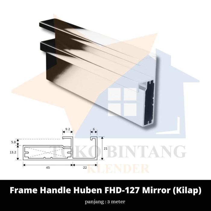 Frame Handle Huben FHD 127 Mirror (Kilap)