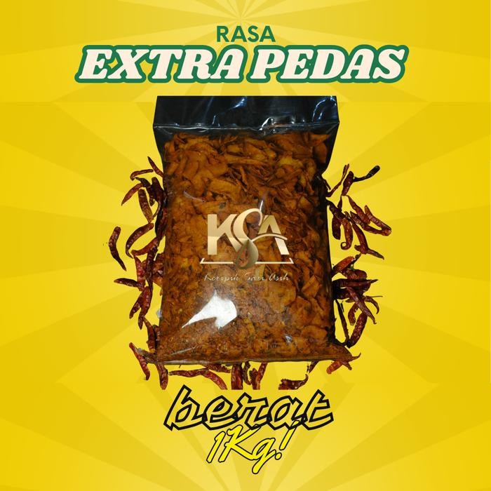 

1kG keripik kriwil pedas LEVEL 10 EXTRA PEDAS Daun Jeruk Food Snacks Cemilan Kering Kerupuk snack
