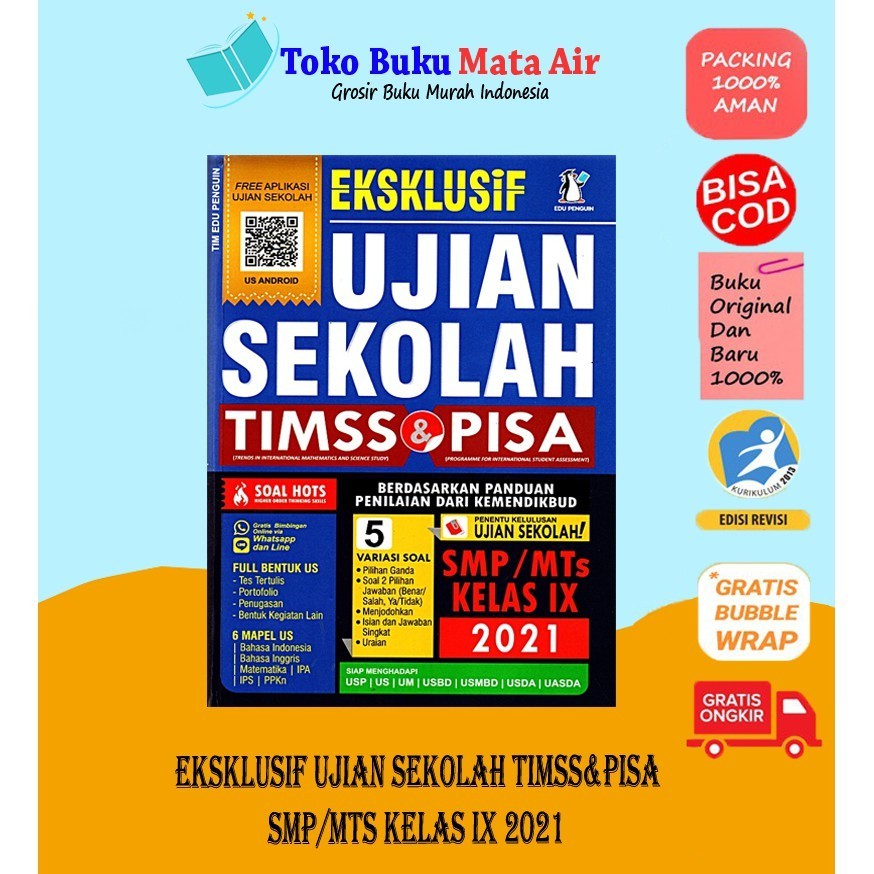 EKSKLUSIF UJIAN SEKOLAH TIMSS&PISA SMP/MTs KLS IX 2 TIM EDU PENGUIN