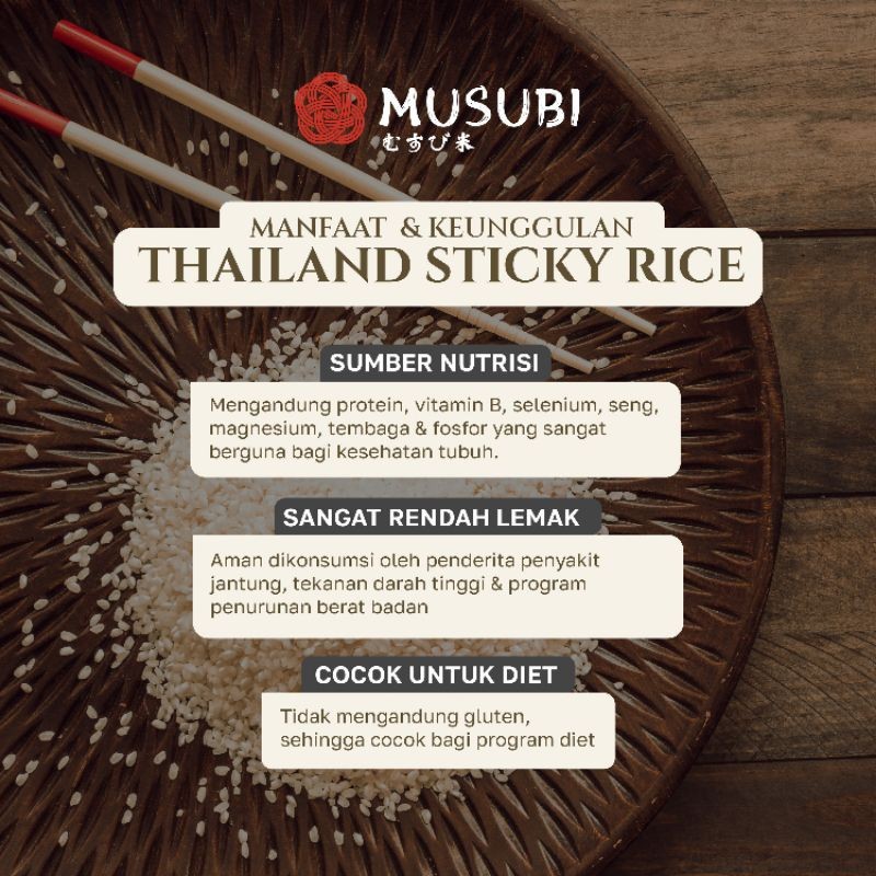 

Terlaris! Beras Ketan Thailand Musubi 1kg