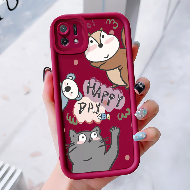 Casing Hp untuk OPPO A16K A16E  Case Casing HP Softcase ponsel silikon tahan Kasing Game hewan lucu 